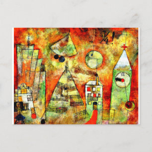 Klee - Fateful Hour at Quarter to Twelve Postcard