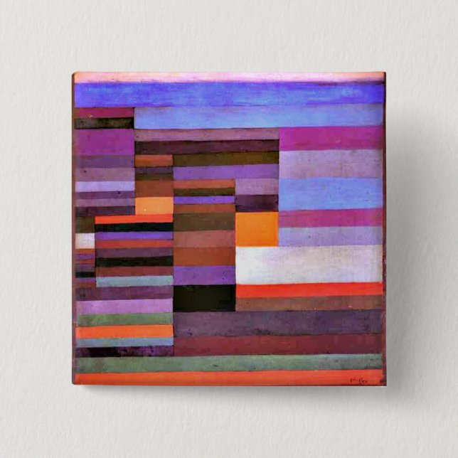 Klee - Fire Evening 15 Cm Square Badge (Front)