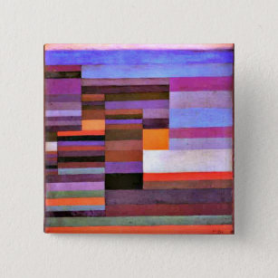 Klee - Fire Evening 15 Cm Square Badge