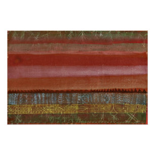 Klee - Flat Landscape, abstract art, Poster