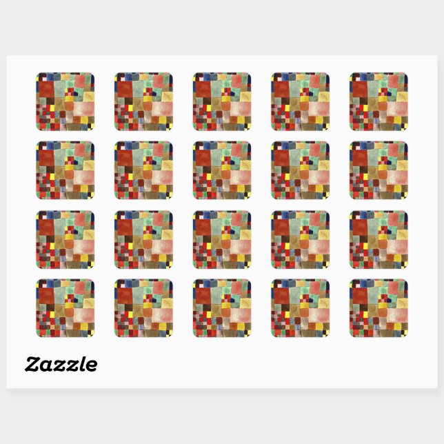 Klee - Flora on Sand Square Sticker (Sheet)