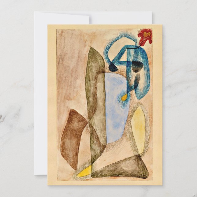 Klee - Flower in March, abstract art Card (Front)