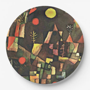 Klee - Full Moon Paper Plate