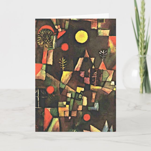Klee - Full Moon, Paul Klee painting Card (Front)