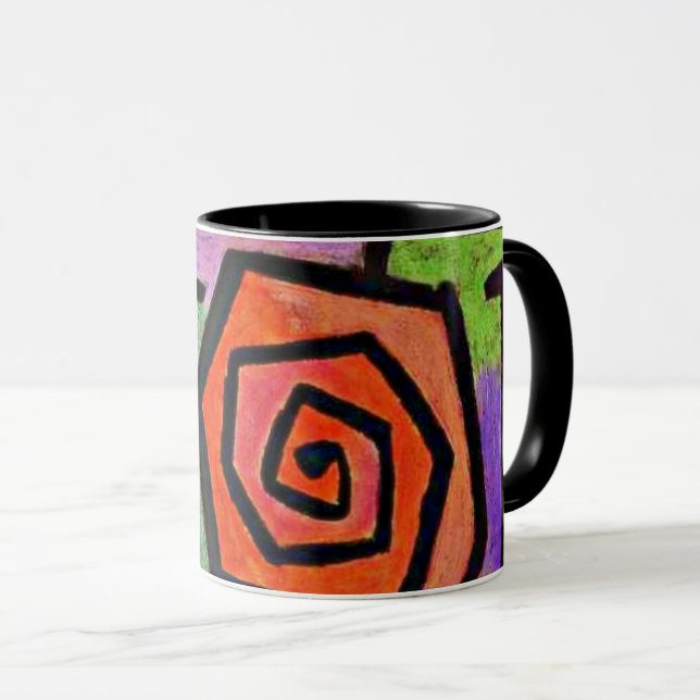 Klee - Heroic Roses, famous artwork Mug (Front Right)