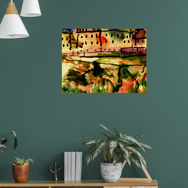 Klee - Houses Near the Gravel Pit, Poster (Living Room 1)