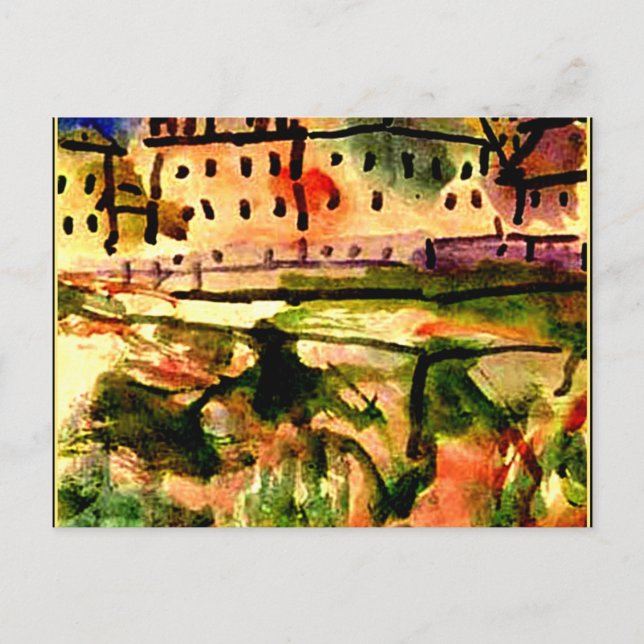 Klee - Houses Near the Gravel Pitt Postcard (Front)