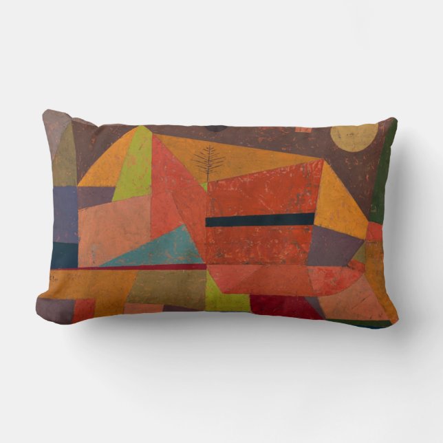 Klee - Joyful Mountain Landscape Lumbar Cushion (Front)