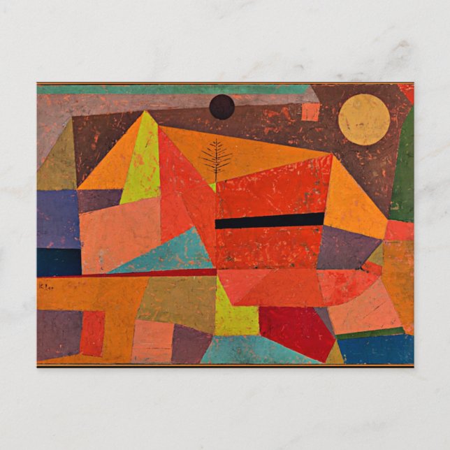 Klee - Joyful Mountain Landscape Postcard (Front)