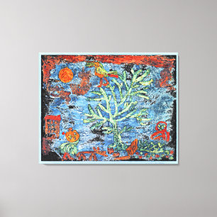 Klee - Landscape with Poplars, Canvas Print