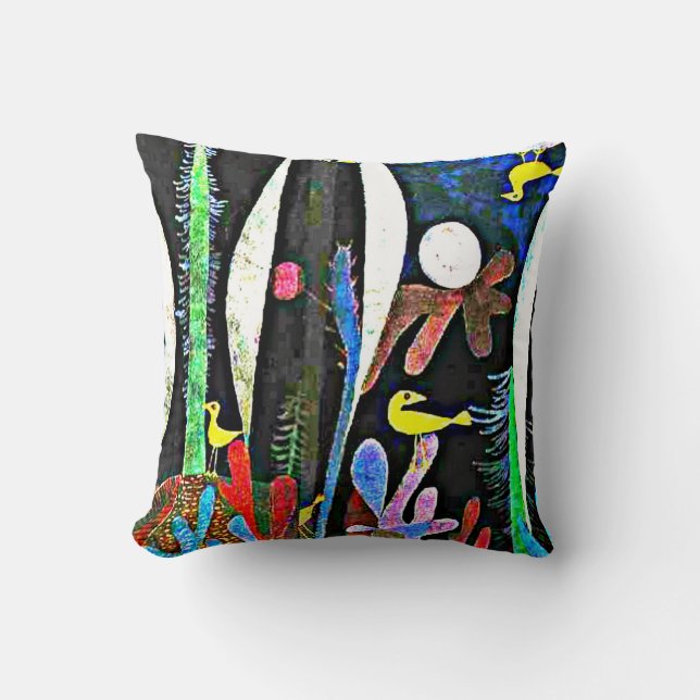 Klee - Landscape with Yellow Birds Cushion (Front)