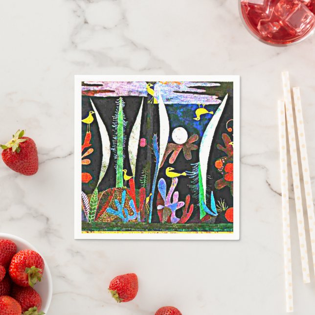 Klee - Landscape with Yellow Birds Napkin (Insitu)