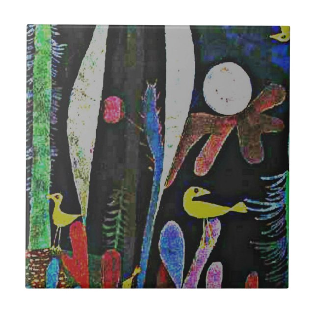 Klee - Landscape with Yellow Birds Tile (Front)