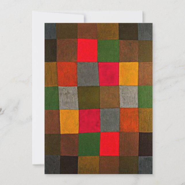 Klee - New Harmony, colourful geometric design Card (Front)