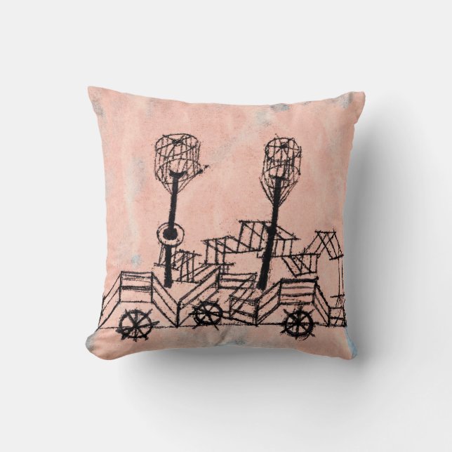 Klee - Old Steamboat, abstract art Cushion (Front)