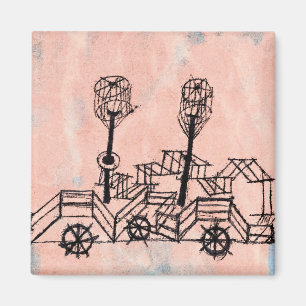 Klee - Old Steamboat, abstract art Magnet