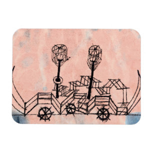 Klee - Old Steamboat, abstract art Magnet