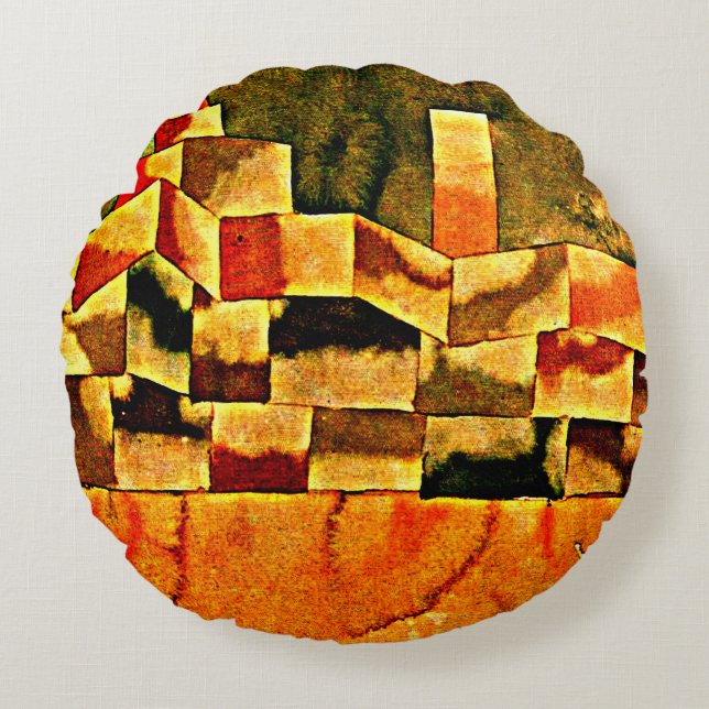 Klee - Oriental Architecture Round Cushion (Front)