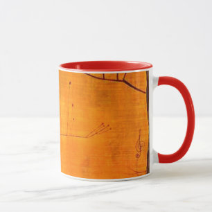 Klee painting - Fruits on Red Mug