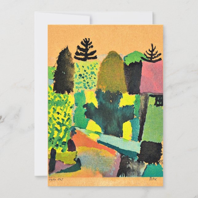 Klee - Park, abstract artwork Card (Front)