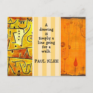Klee - Paul Klee Paintings and Quotation Postcard