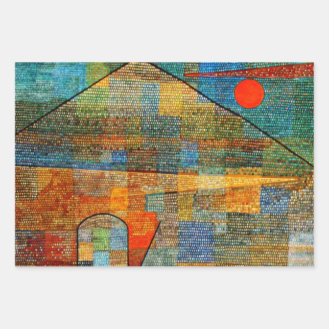 Klee - Popular paintings by Paul Klee Wrapping Paper Sheet (Front 3)
