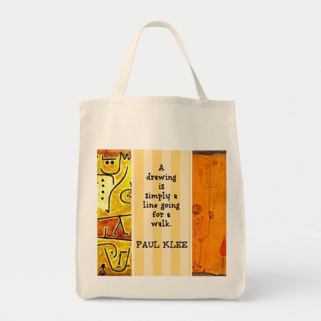 Klee - Quotation and Paintings Tote Bag (Front)