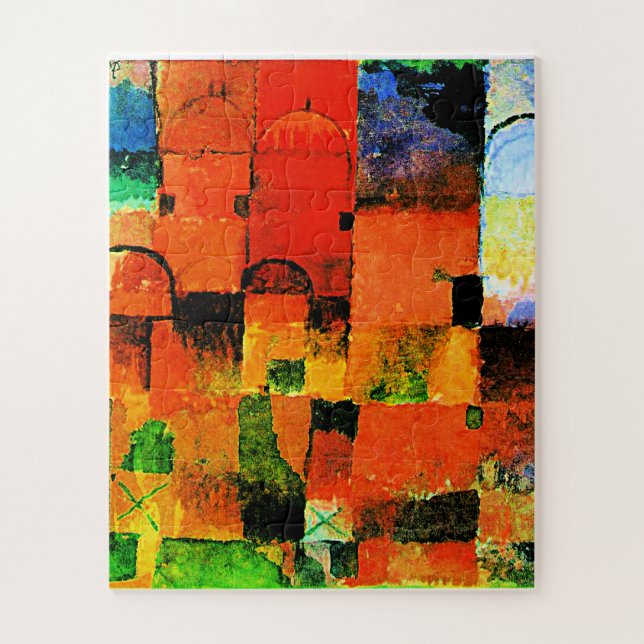 Klee - Red and White Domes Jigsaw Puzzle (Vertical)