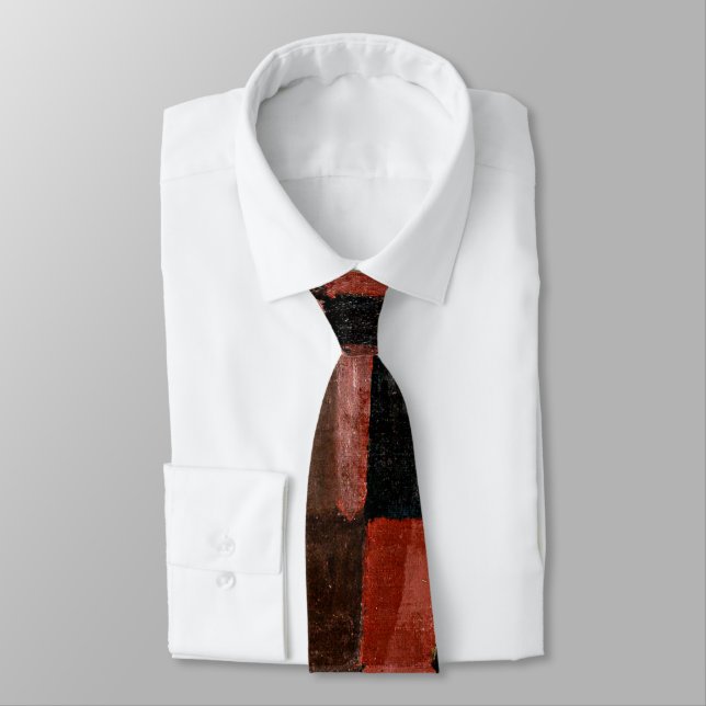 Klee - Red, green and violet-yellow Rhythms Tie (Tied)