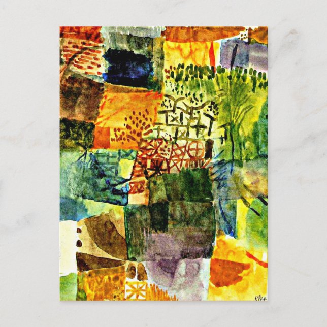 Klee - Remembrance of a Garden Postcard (Front)