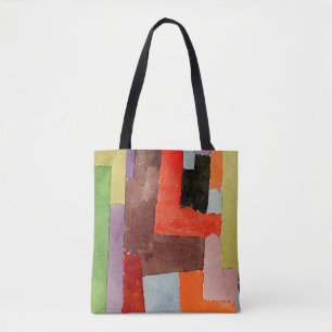 Klee - Right Angles, colourful painting, Tote Bag
