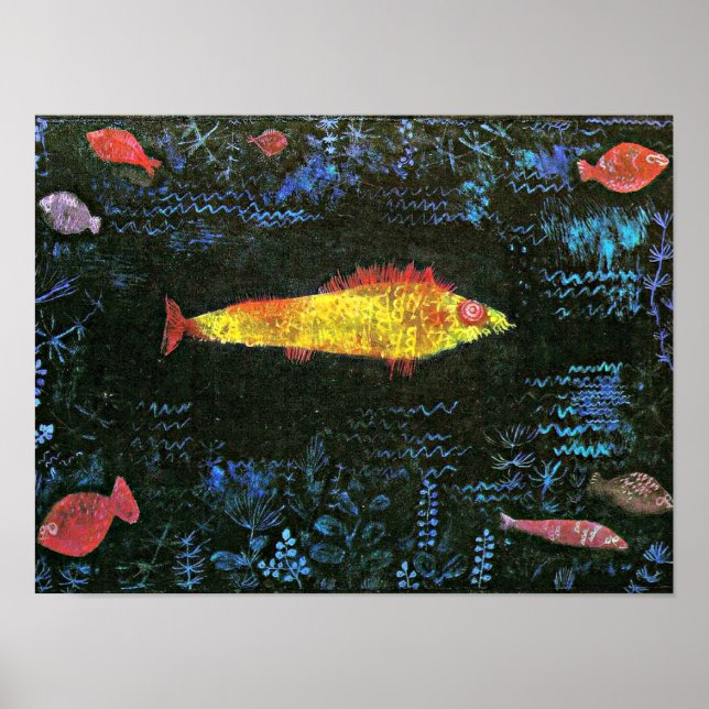 Klee - The Goldfish, 1925 artwork Poster (Front)