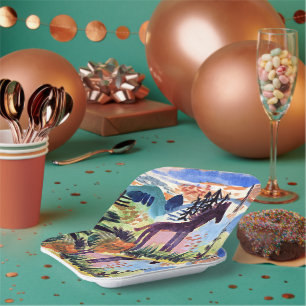 Klee - The Horse, famous painting Paper Plate