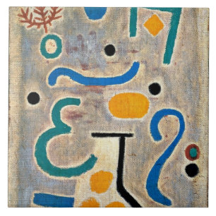 Klee: The Vase abstract art Tile