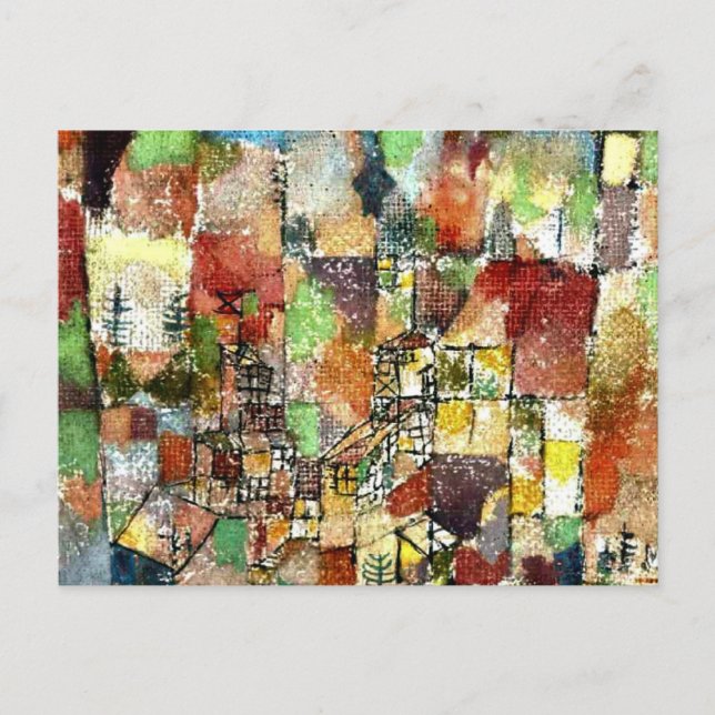 Klee - Two Country Houses Postcard (Front)