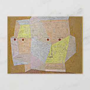 Klee - Two Heads Postcard