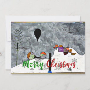 Klee - Winter Painting, Christmas greetings Card