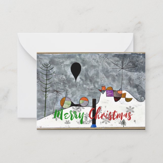 Klee - Winter Painting, Christmas greetings Card (Front)