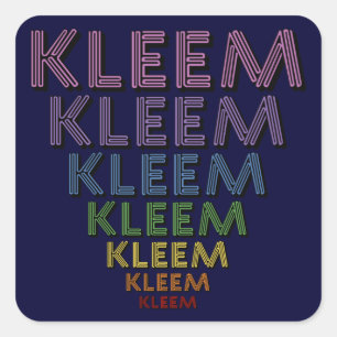 Kleem Chakra Colours Square Sticker