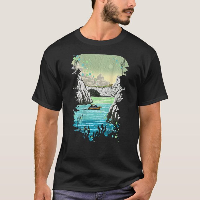 Kleftiko Milo Greece Diving Sea Cave Snorkelling T-Shirt (Front)