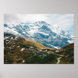 Kleine Scheidegg Mountain pass Switzerland Poster