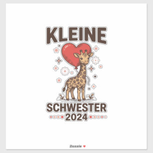 Kleine Schwester 2024 Cute Giraffe Sister Design_1