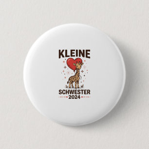 Kleine Schwester 2024 Cute Giraffe Sister Design_1 6 Cm Round Badge