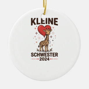 Kleine Schwester 2024 Cute Giraffe Sister Design_1 Ceramic Tree Decoration