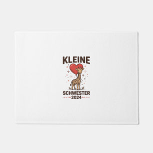 Kleine Schwester 2024 Cute Giraffe Sister Design_1 Doormat