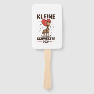 Kleine Schwester 2024 Cute Giraffe Sister Design_1 Hand Fan