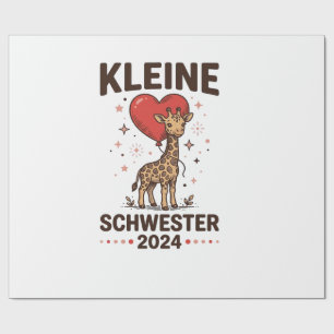 Kleine Schwester 2024 Cute Giraffe Sister Design_1 Wrapping Paper