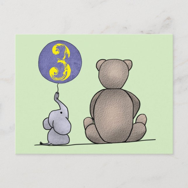 Kleiner Kerl wird 3 Postcard (Front)