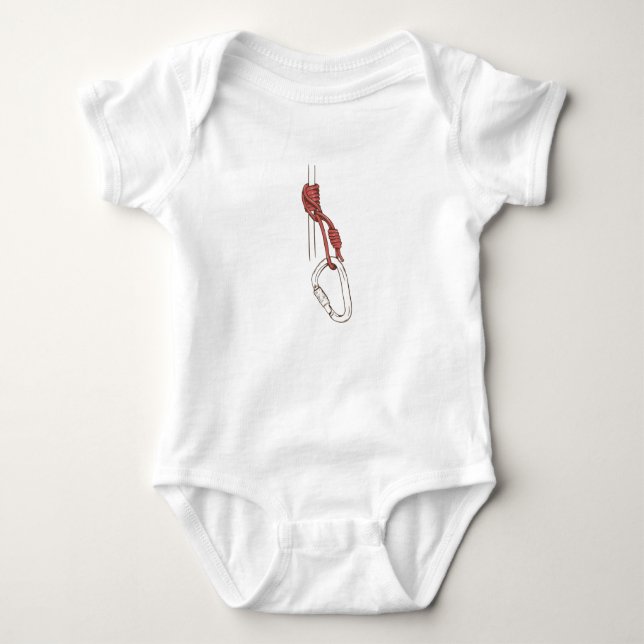 Klemheist Prusik Knot Rock Climbing diagram Baby Bodysuit (Front)