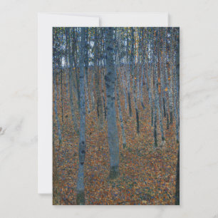 Klimt Beech Grove I Forest Landscape Art Holiday Card
